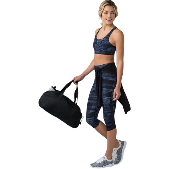 Lululemon Train Times Crop 17" Transition Multi Midnight Navy / Black Worn Once! - Picture 10 of 13